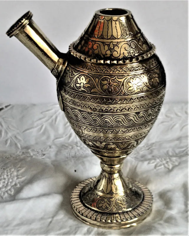 Vintage Brass Islamic Hookah