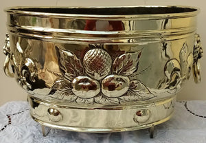 Antique Victorian Brass Jardiniere / Planter