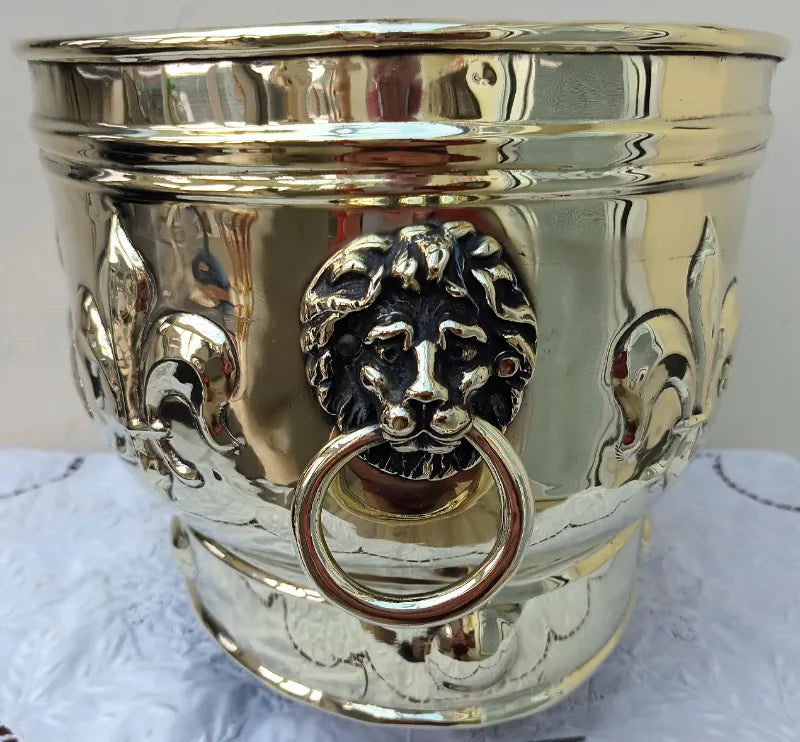 Antique Victorian Brass Jardiniere / Planter