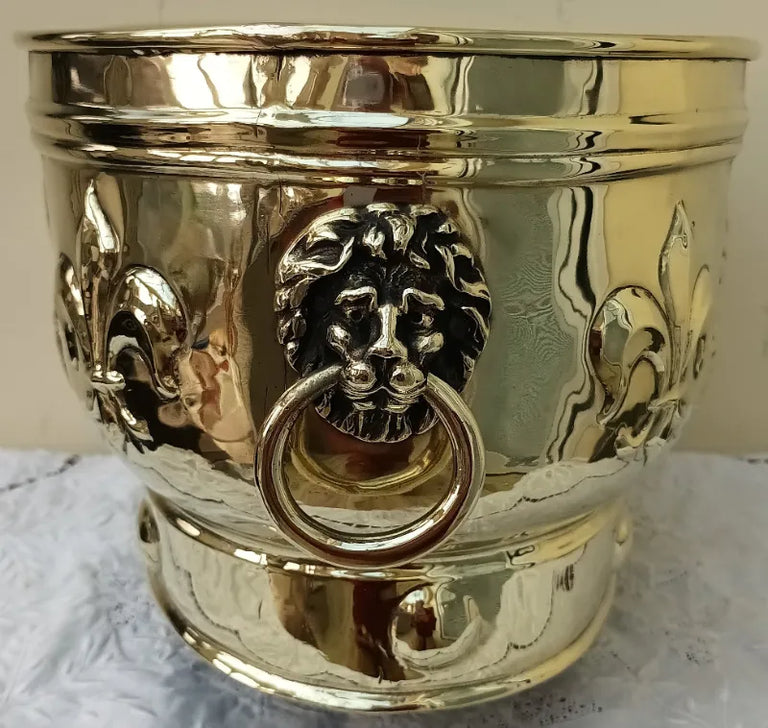 Antique Victorian Brass Jardiniere / Planter