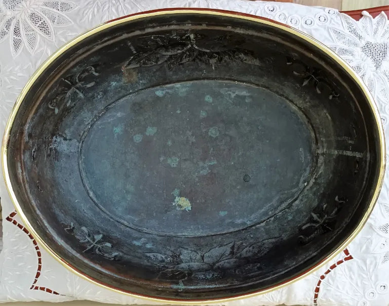 Antique Victorian Brass Jardiniere / Planter