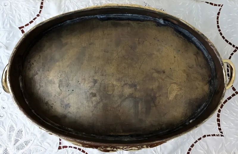 Antique Victorian Brass Jardiniere / Planter