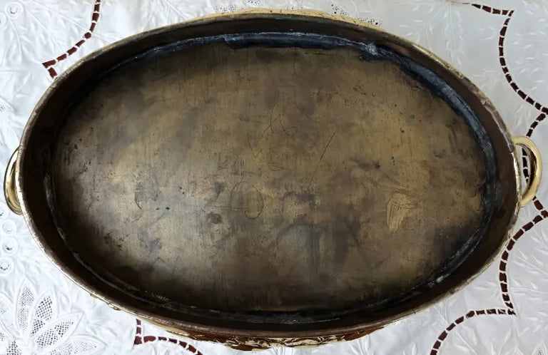 Antique Victorian Brass Jardiniere / Planter