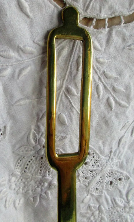 Antique English Victorian Brass Kitchen Ladle