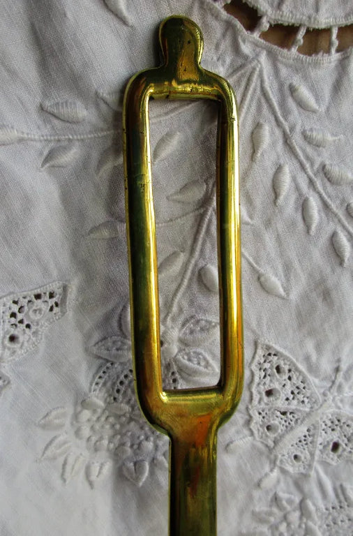 Antique English Victorian Brass Kitchen Ladle