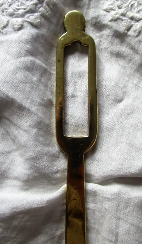 Antique English Victorian Brass Kitchen Ladle