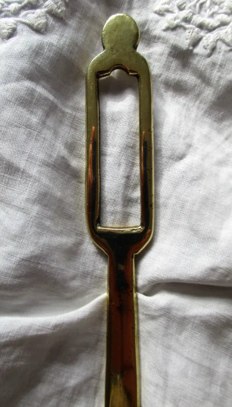 Antique English Victorian Brass Kitchen Ladle