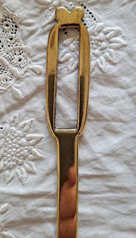 Antique English Victorian Brass Kitchen Ladle