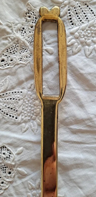Antique English Victorian Brass Kitchen Ladle