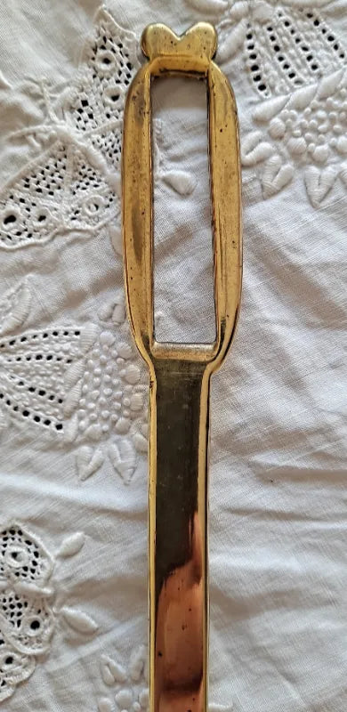 Antique English Victorian Brass Kitchen Ladle