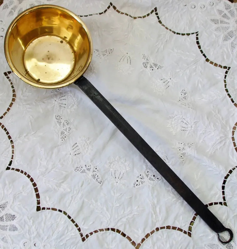 Antique English Victorian Brass Pan / Skillet ~ Medium