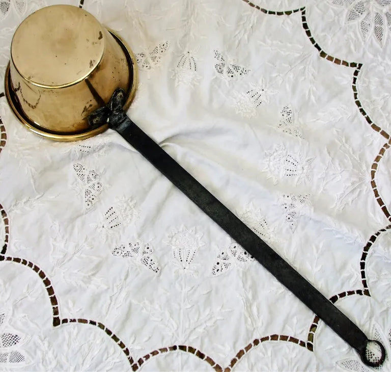 Antique English Victorian Brass Pan / Skillet ~ Medium