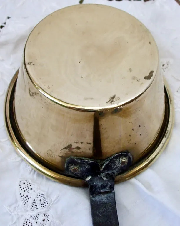 Antique English Victorian Brass Pan / Skillet ~ Medium