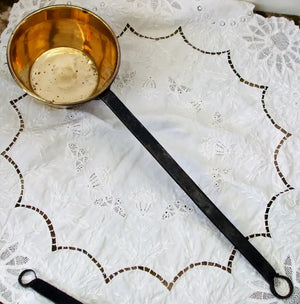 Antique English Victorian Brass Pan / Skillet ~ Large