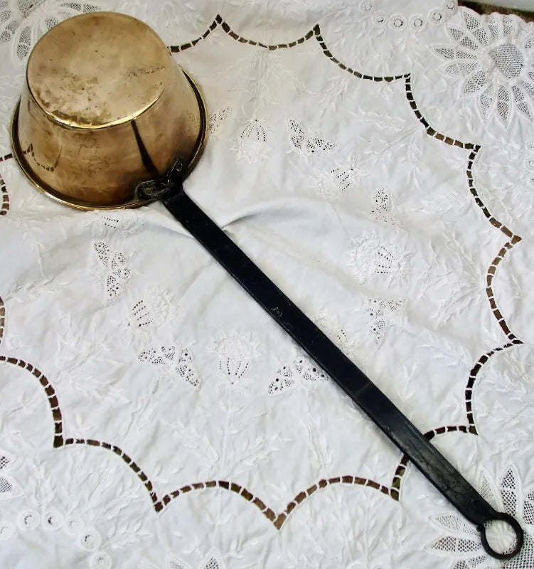 Antique English Victorian Brass Pan / Skillet ~ Large