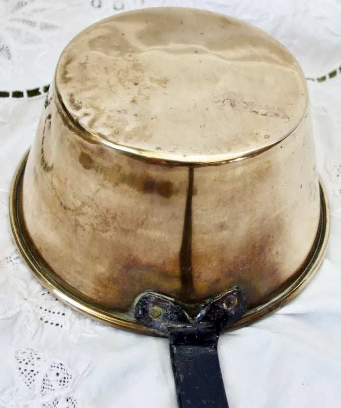 Antique English Victorian Brass Pan / Skillet ~ Large