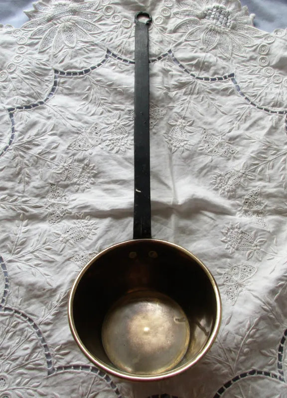 Antique English Victorian Brass Pan / Skillet ~ Small