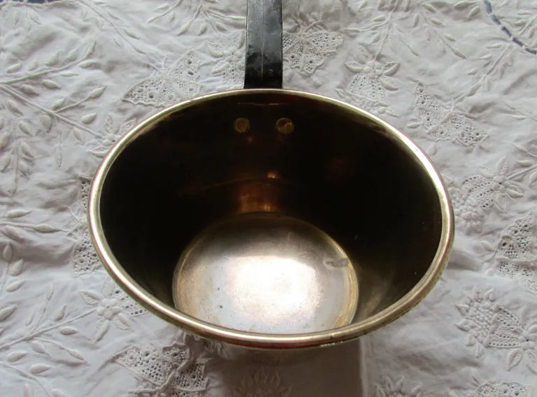 Antique English Victorian Brass Pan / Skillet ~ Small