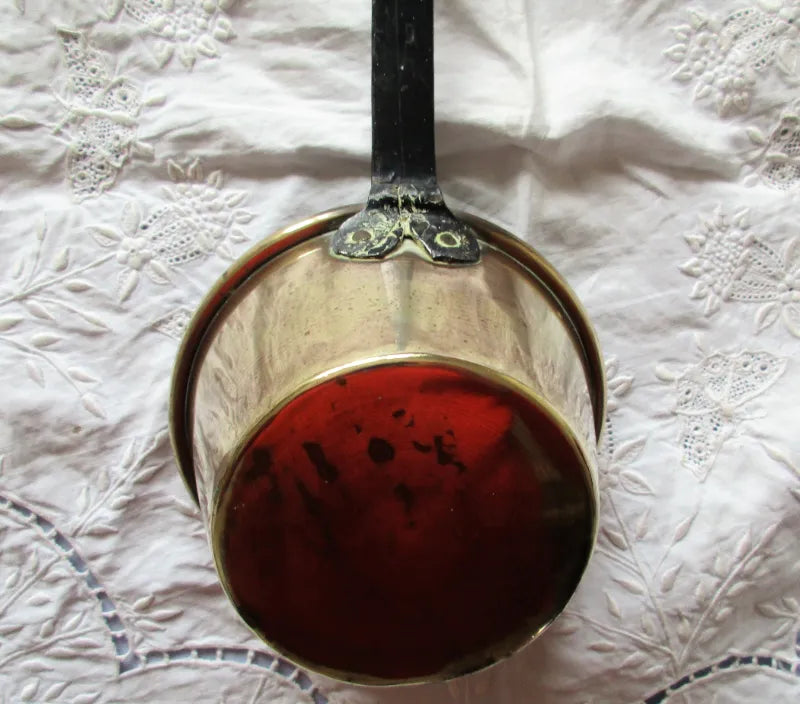 Antique English Victorian Brass Pan / Skillet ~ Small