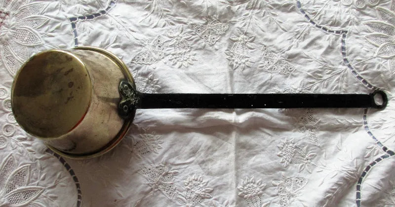 Antique English Victorian Brass Pan / Skillet ~ Small