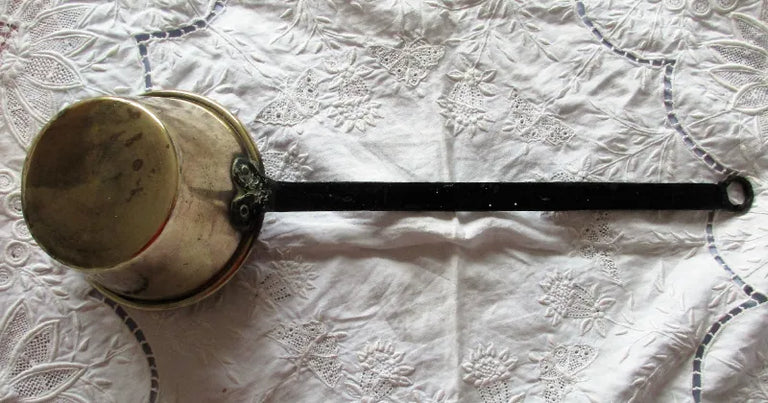 Antique English Victorian Brass Pan / Skillet ~ Small