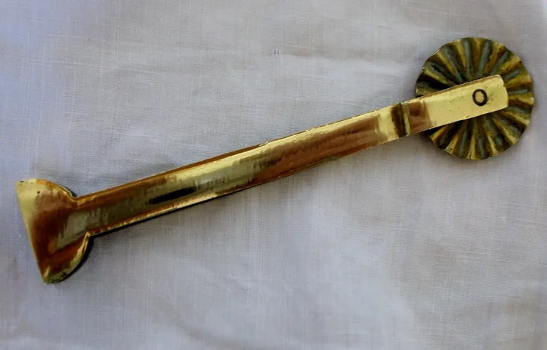 Antique English Victorian Brass Pastry Crimper or Jigger