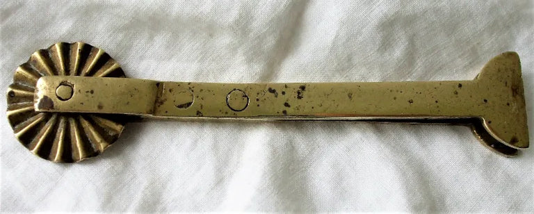 Antique English Victorian Brass Pastry Crimper or 