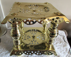 Brass Two Tier Trivet 1a