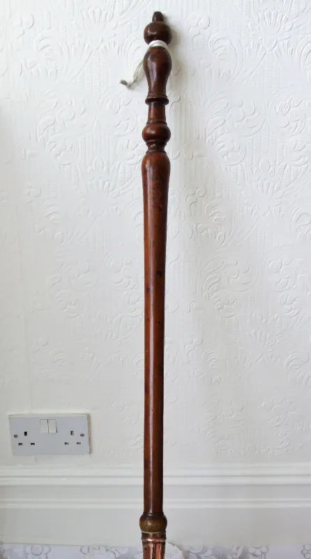 Antique English Georgian Brass & Copper Warming Pan