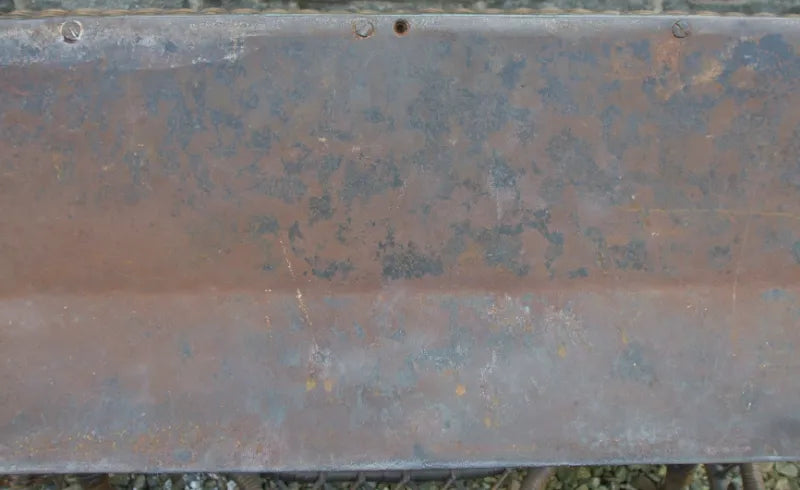 Antique English Victorian Brass & Pierced Steel Fender
