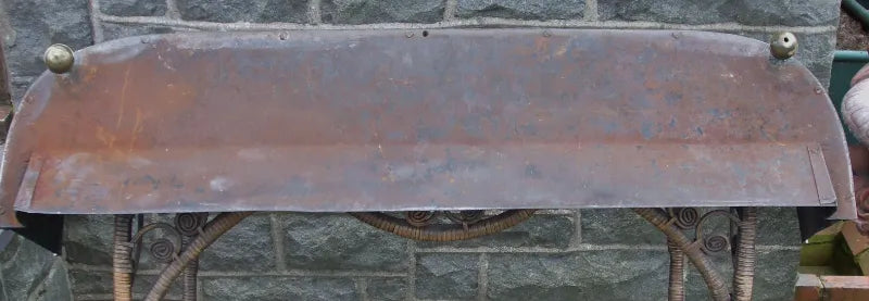 Antique English Victorian Brass & Pierced Steel Fender