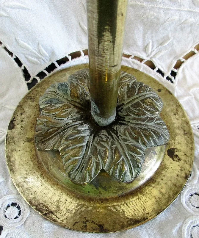 Antique English Georgian Brass & Walnut Wig Stand