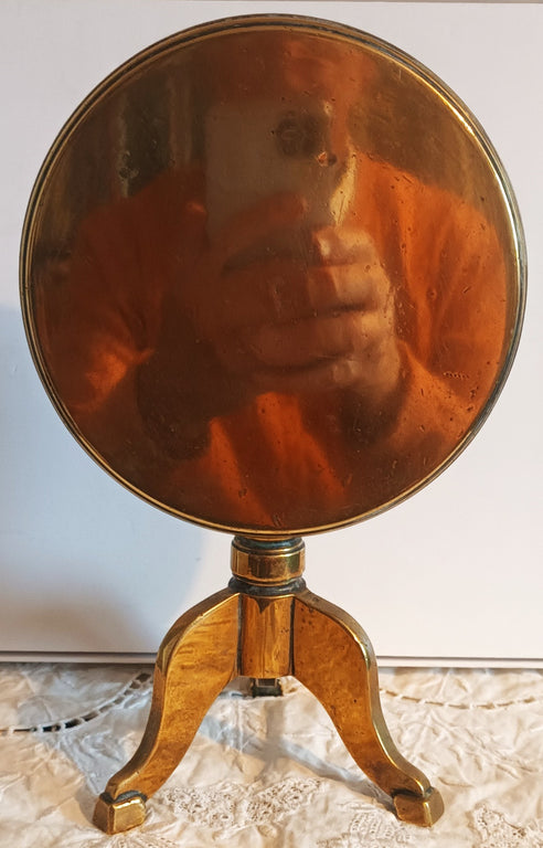 Antique English Georgian Brass Candle Reflector