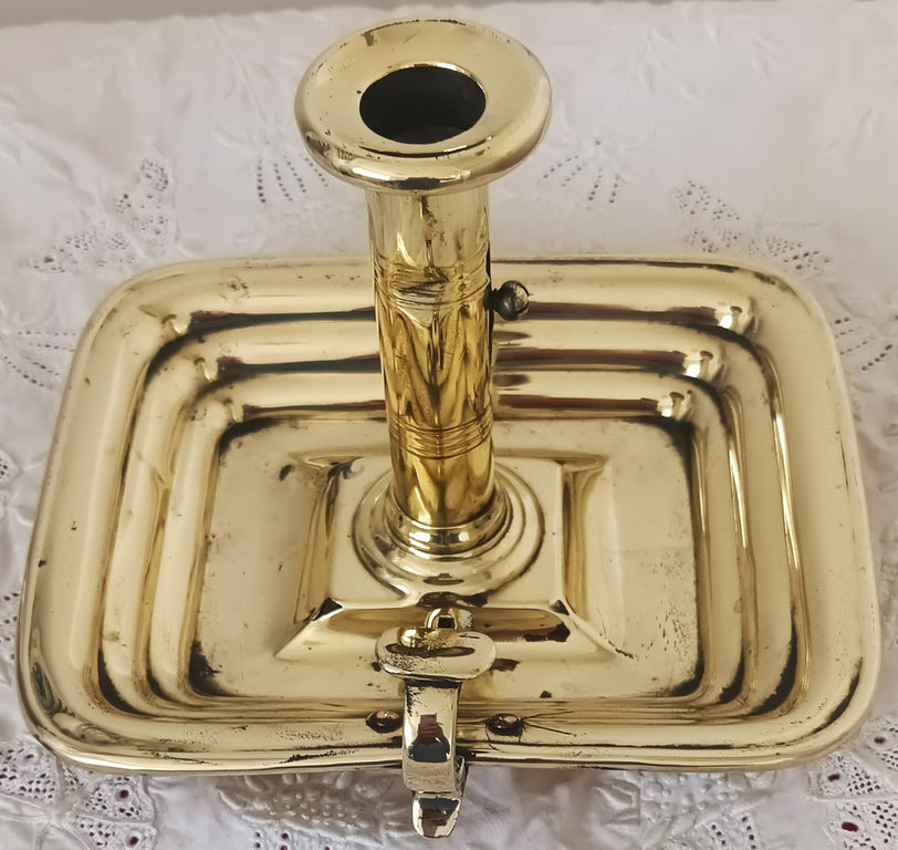 Antique English Georgian Brass Chamberstick