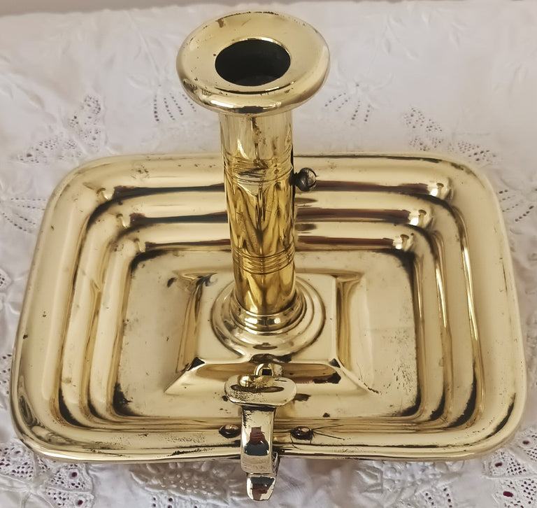 Antique English Georgian Brass Chamberstick