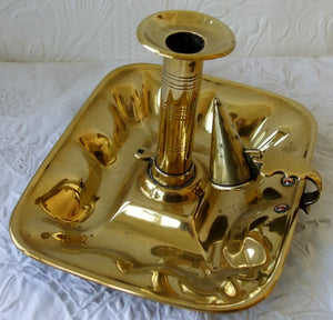 Brass Chamberstick And Snuffer