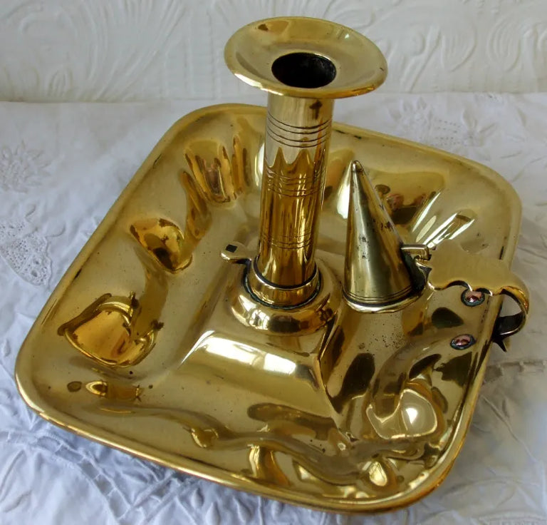 Brass Chamberstick And Snuffer