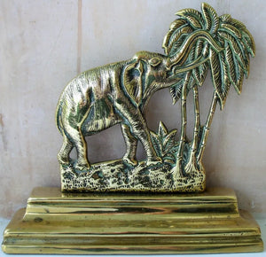 Brass Elephant Doorstop