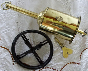 Antique English Victorian Brass "Bottle" Chimney Spit Jack