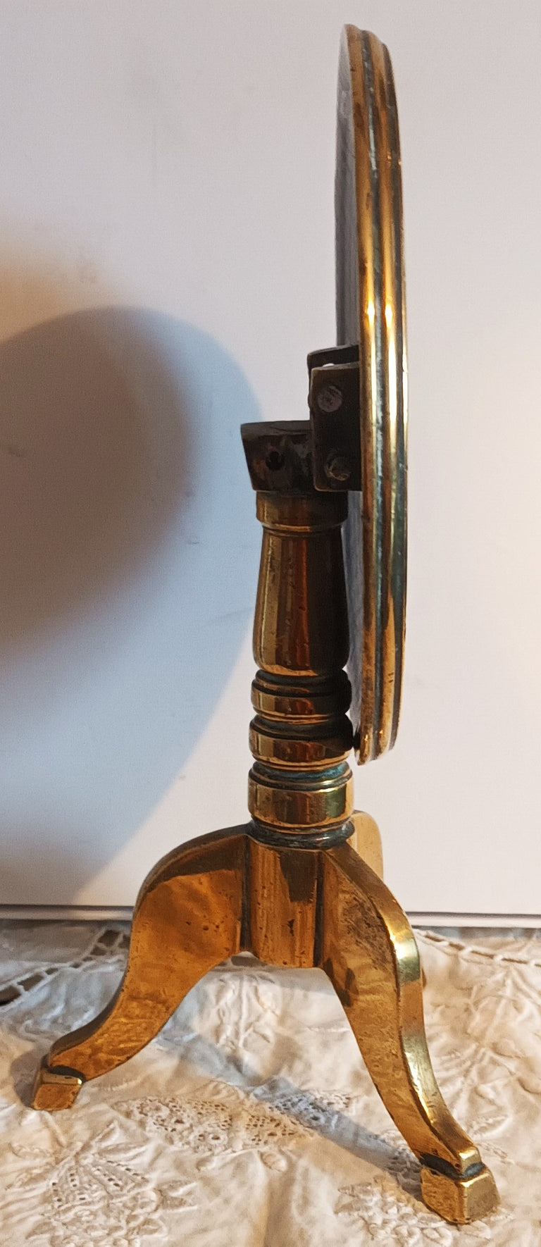 Antique English Georgian Brass Candle Reflector