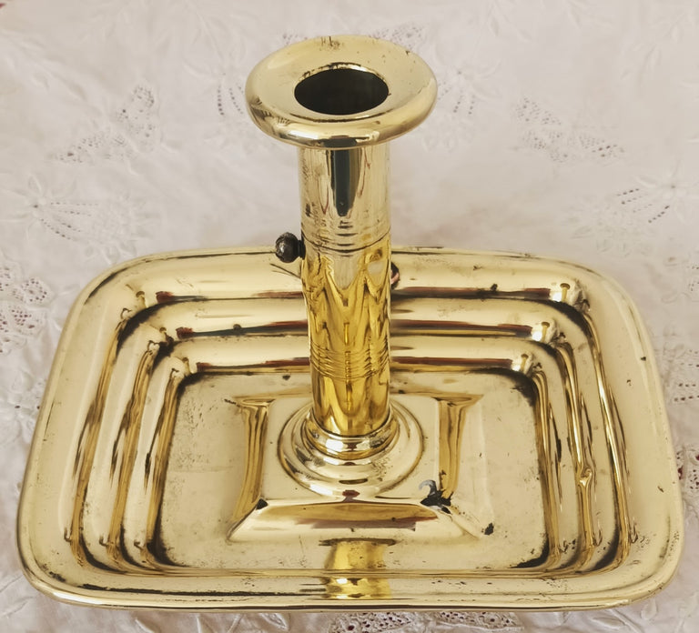 Antique English Georgian Brass Chamberstick