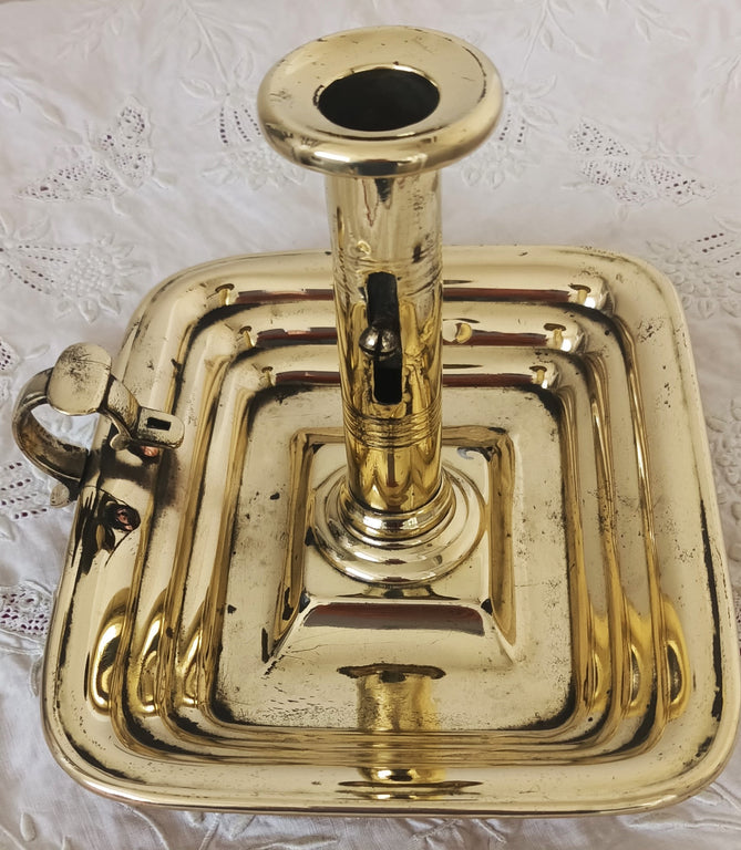 Antique English Georgian Brass Chamberstick