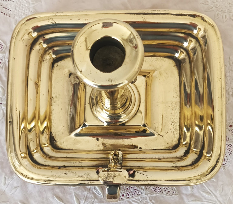 Antique English Georgian Brass Chamberstick