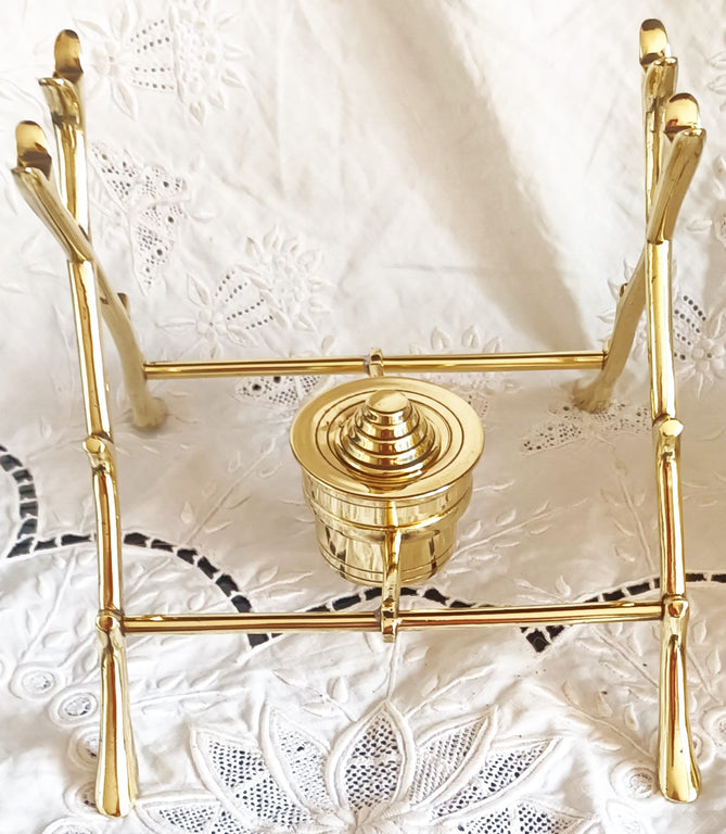 Antique English Victorian Brass Spirit Kettle