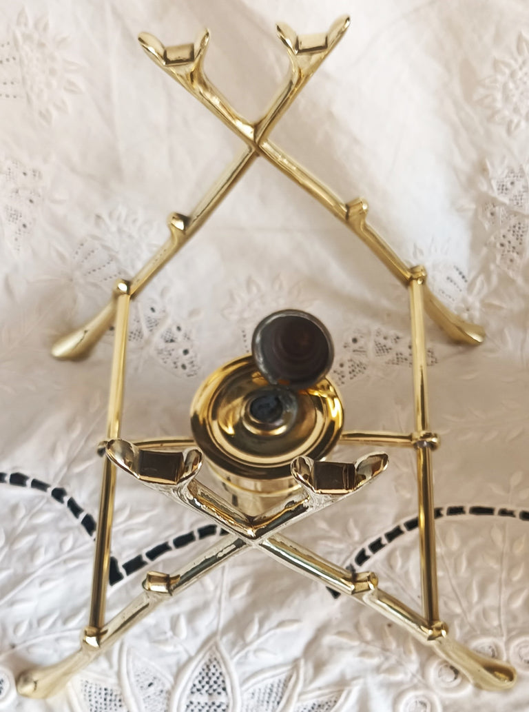 Antique English Victorian Brass Spirit Kettle