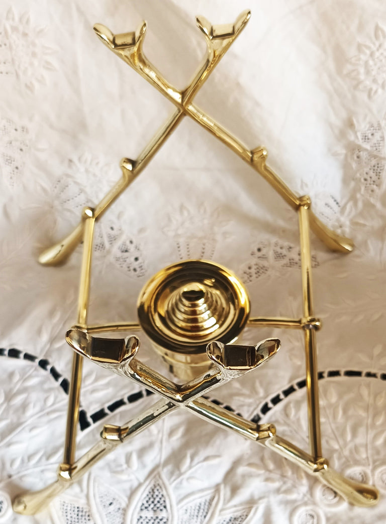 Antique English Victorian Brass Spirit Kettle