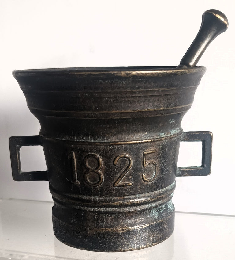 Bronze Mortar and Pestle 1825 1a