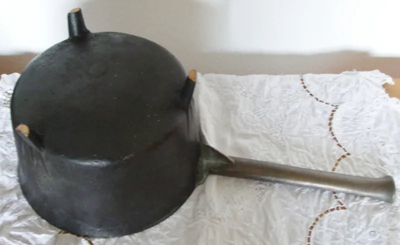 Antique English Georgian Bronze Skillet / Posnet