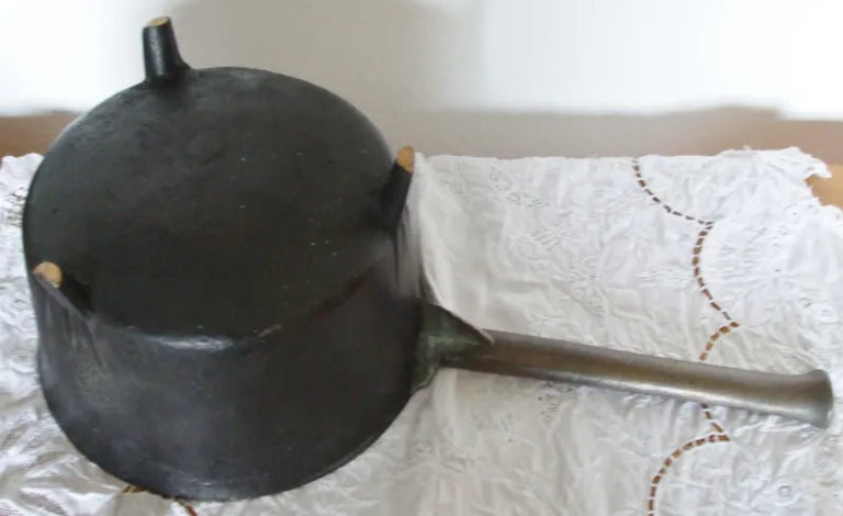 Antique English Georgian Bronze Skillet / Posnet