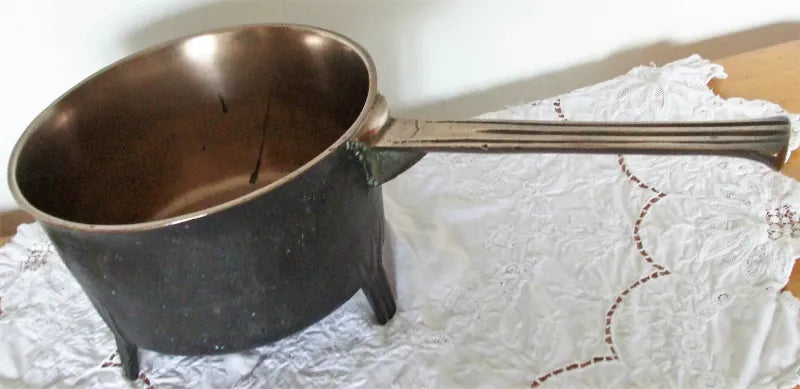 Antique English Georgian Bronze Skillet / Posnet